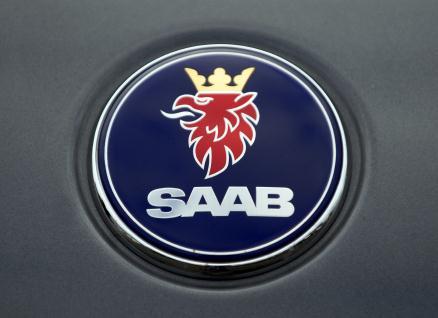 Saab Automobiles logotype. (Foto: Olivier Morin / AFP) 