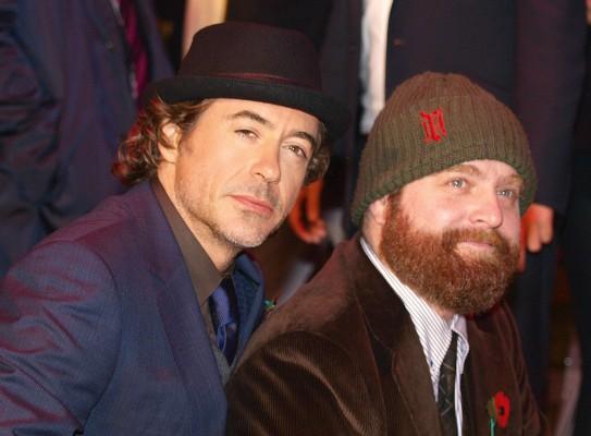 Robert Downey Jr, och Zach Galifianakis, medverkar båda i filmen "Due Date". (Foto: AFP/Max Nash)
