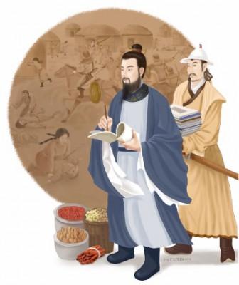 Yelü Chucai var den mongoliske kejsarens konfucianska chefsrådgivare. (Illustratör: SM Yang / Epoch Times) 