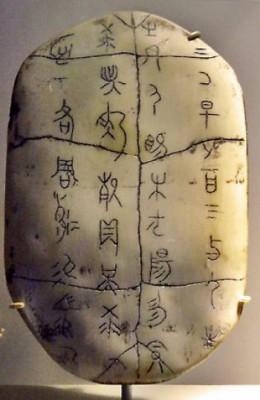 Exempel på hur de första kinesiska tecknen såg ut. (Foto: Wikipedia)