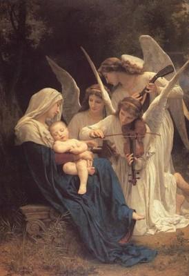 La Vierge aux Anges ("Jungfrun med änglar" eller "Änglarnas sång") av William Bouguereau, 1881, olja på duk, Forest Lawn Memorial-Park muséum , Glendale, Calif. (artrenewal.org)
