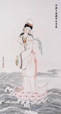 "Guan Yin's barmhärtiga resa" av Caixing. De skrivna orden på kinesiska lyder: Den stora barmhärtiga Guan Yin Bodhisattva Avalokitesvara. (Foto: Pureinsight.org)