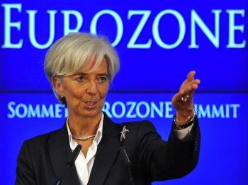 IMF-chefen Christine Lagarde på EU-toppmötet den 21 juli, på Europarådets högkvarter I Bryssel. Euro-ländernas ledare slöt ett avtal värt 159 miljarder euro för att rädda Grekland från konkurs. (Foto: Georges Gobet/Getty Images)
