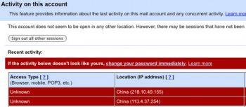 En Epoch Times-reporter fann sitt personliga Gmail-konto hackat och åtkomligt i Kina. Gmail har börjat informera kontohavaren om otillåten åtkomst. (Foto: Epoch Times)