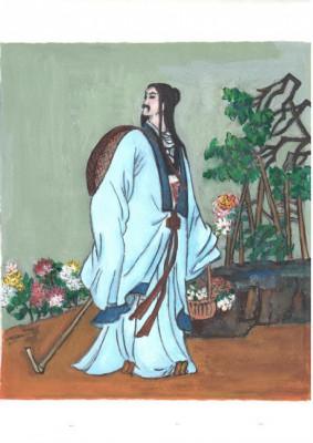 Tao Yuanming - fältens och trädgårdarnas förste store poet. (Illustration: Kiyoka Chu, Epoch Times)