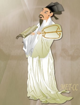 Li Mi var daoist och premiärminister under Tangdynastin. (Illustratör: Catherine Chang, Epoch Times)