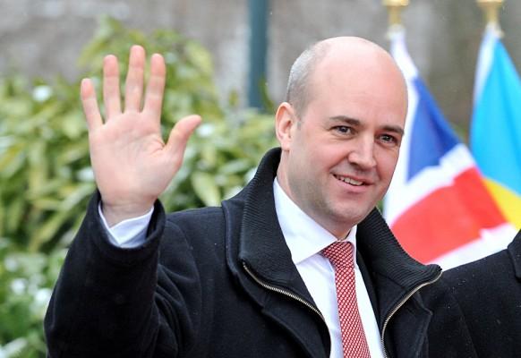 Sveriges statsminister Fredrik Reinfeldt (m) var inledningstalare vid årets Almedalsvecka. (Foto: AFP/Georges Gobet).