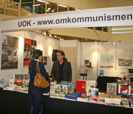 Anders Hjemdahl, en av de drivande krafterna bakom föreningen UOK,  fanns på plats på bokmässan i Göteborg. (Foton: Pirjo Svensson/Epoch Times)
