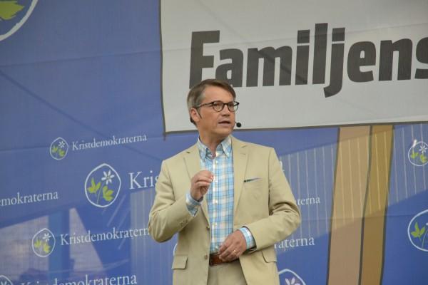 Göran Hägglund, kristdemokraternas partiledare talar i Almedalen 2014. Foto: Kristdemokraterna)