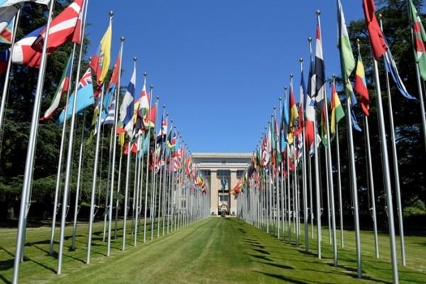 FN:s högkvarter i Genève, den 24 juni 2015 (Foto: Davide Giannotti / Epoch Times)
