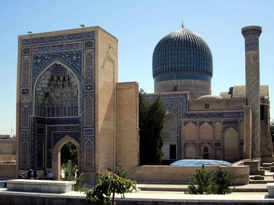 Guri Amir Mausoleum. Den uzbekiska ledaren Timur Lenk är begravd i Guri Amir Mausoleum 1404. (Foto: Wikimedia)
