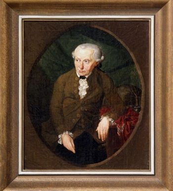 IMMANUEL KANT: En målning daterad 1791 av Gottlieb Doebler, av filosofen Immanuel Kant, visas upp på en utställning om Kant (1724-1804) på historiska museet i Duisburg i samband med 200-årsjubiléet för den tyske filosofens död. (Foto: Kirsten Neumann/AFP/Getty Images)