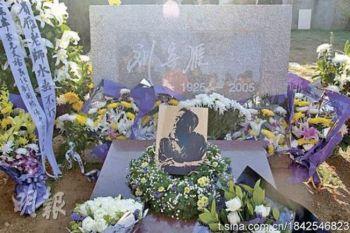 Liu Binyans gravsten, utan inskription. Hans aska skickades tillbaka till Kina nyligen, men myndigheterna lät inte hans sista ord stå skrivna på hans grav. (Foto: från Internet)