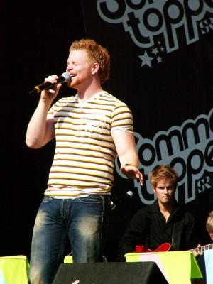 Daniel Lindström var en av många populära artister på Malmö Stortorgs scen. 
