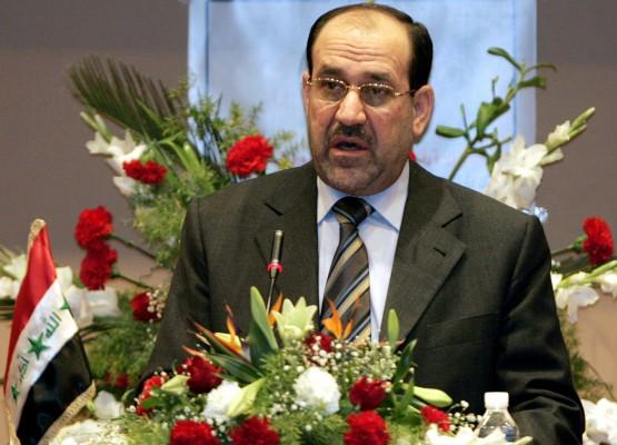 Irak, Bagdad : Iraks premierminister Nuri al-Maliki talar under försoningskonferensen för irakiska politiska krafter i Bagdad den 16 december 2006. (Foto: AFP/Pool/Ceerwan Aziz)