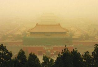 Sandstorm över Förbjudna staden i Peking, på en bild från 2008. (Foto: Getty Images)
