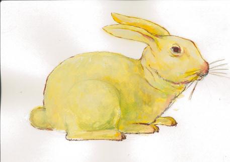 En kanin målad av Kiyoka Chu, Epoch Times illustratör.
