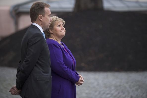 Norges statsminister Erna Solberg och utrikesminister Börge Brende har uttalat sig om kidnappningen av en norsk medborgare i Syrien. Foto: Odd Andersen /AFP/ Getty Image