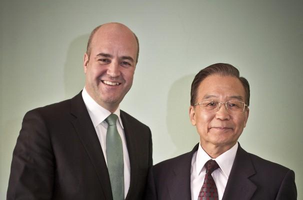 Kinas före detta premiärminister Wen Jiabao på besök hos Fredrik Reinfeldt i Stockholm 24-25 april 2012. (Foto: Baldur Bragason)