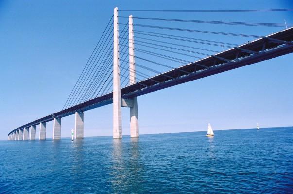 Öresundsbron mellan Malmö och Köpenhamn. (Foto: Pierre Mens/ Öresundsbron)