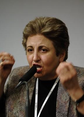 2003 års vinnare av Nobels fredspris, Shirin Ebadi, säger att situationen för dem som försvarar de mänskliga rättigheterna i världens länder blir allt sämre.(Foto: Eric Feferberg AFP)