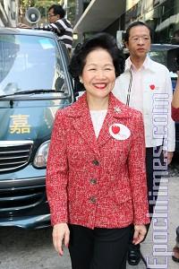 Anson Chan vann i Hongkong-val. (Foto: Wu Lianyou/The Epoch Times)