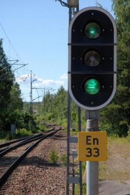 80 procent av järnvägsnätet är enkelspårig järnväg. (Foto: Göran Fält / Trafikverket)