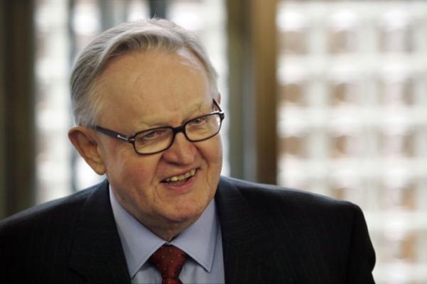 Martti Ahtisaari från Finland får årets Fredspris till Nobels minne. (Foto: AFP)