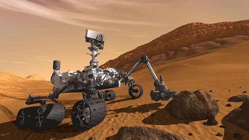Marsforskningen i Kiruna är en stor del av den nya satsningen på rymdområdet. På bilden syns NASA:s marsrobot Curiosity, en rörlig robot som undersöker Mars möjligheter till mikrobiellt liv. Forskare i Kiruna får dagligen data från roboten på Mars. (Foto: NASA/Wikimedia Commons)