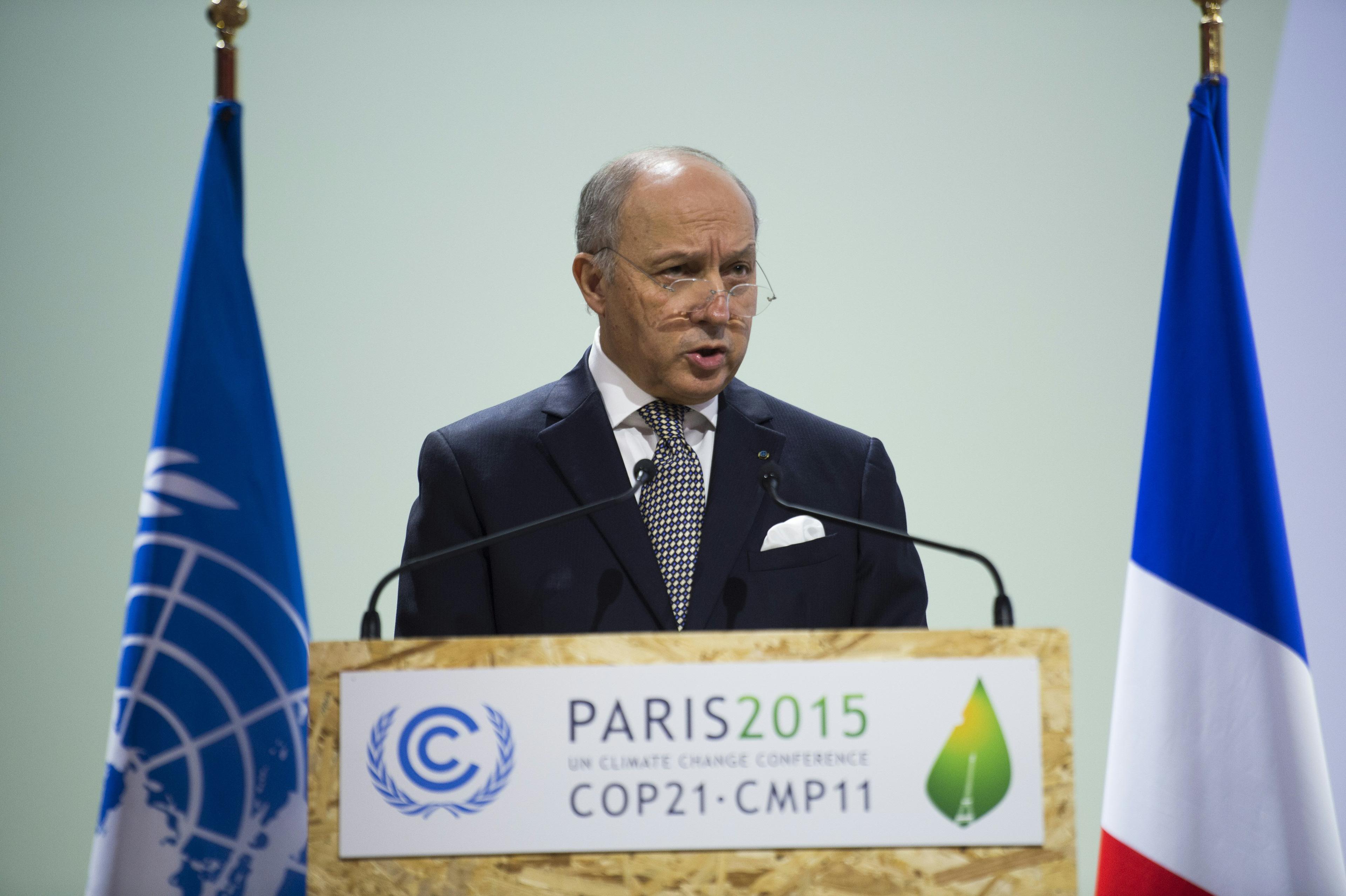 Laurent Fabius, Frankrikes utrikesminister och ordförande för COP21 i Paris, leder förhandlingarna framåt. (Foto: Martin Bureau /AFP/Getty Images) 