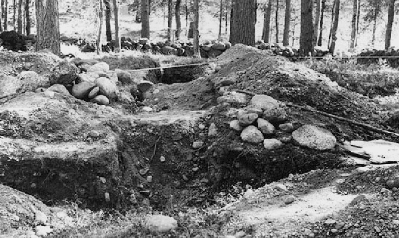 



Bild från utgrävningen på Gammplatsen i Lycksele 1950, där man bland annat grävde upp en präst som genast återbegravdes på den nya kyrkogården, 30 samiska kranier och två hela skelett iförda kolt. (Foto: Västerbottens museum)                                                                                                                                                                                