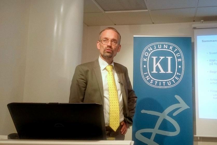 
Konjunkturinstitutets prognoschef Jesper Hansson. Foto: Olle Lindström/TT-arkivbild                                            
