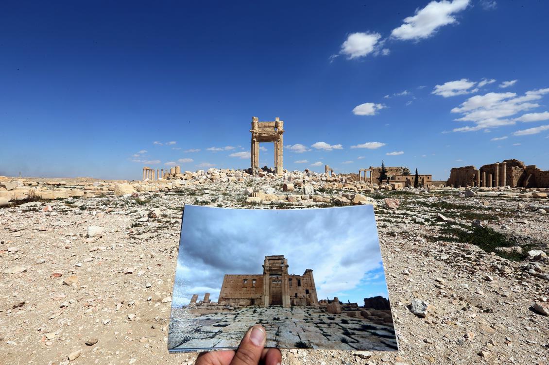 Världsarvsstaden Palmyra har återtagits från terrorrörelsen IS. (Foto: Joseph eid /AFP/Getty Images