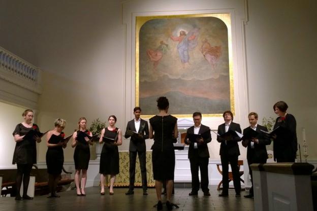 Canticum Scholare ger en julkonsert i St Josephkyrkan i  Greenwich Village, New York, december 2015. Foto: Raymond Beegle