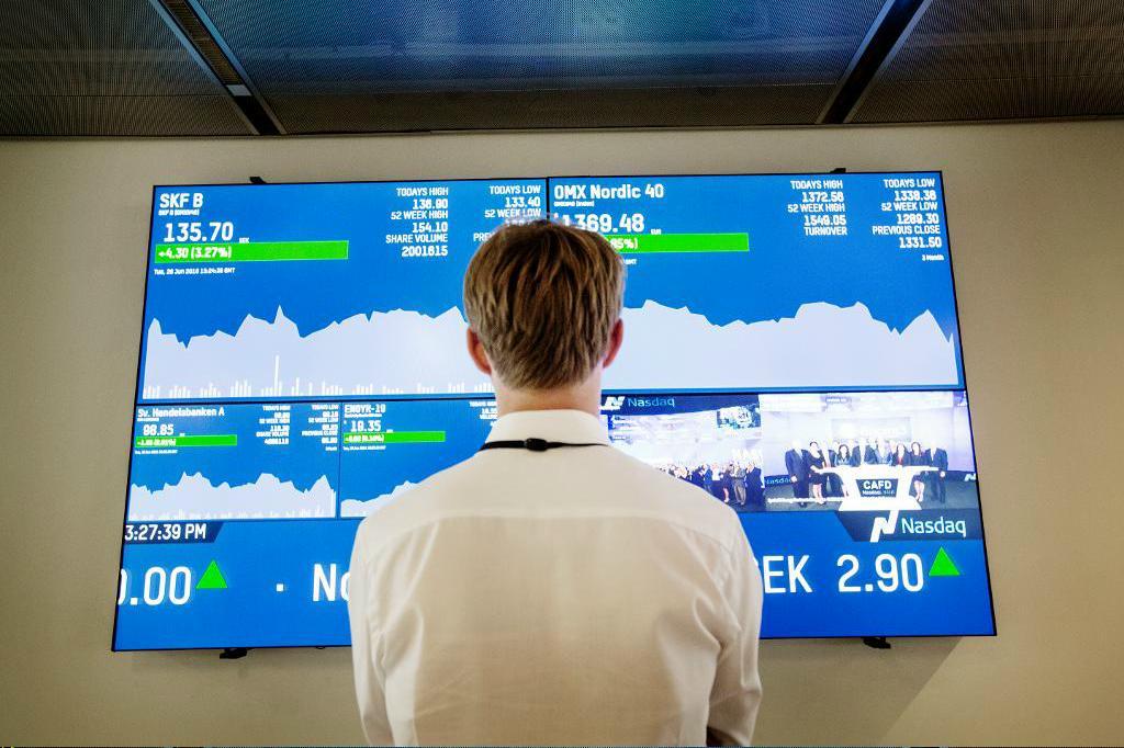 
Stockholmsbörsen har stigit till en rekordnivå. Foto: Linus Sundahl-Djerf/SvD/TT                                            