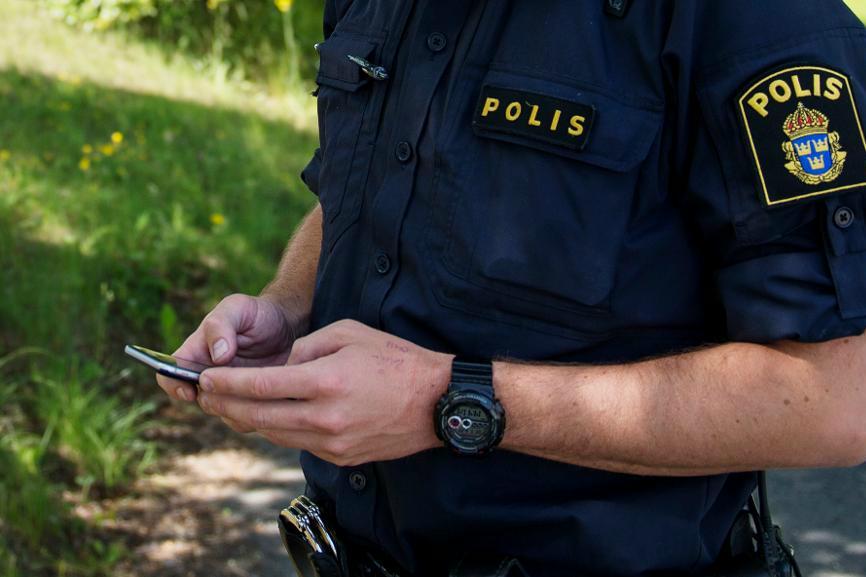 
Polisen varnar för sms från "polisen".  Foto: Izabelle Nordfjell/TT-arkivbild                                            