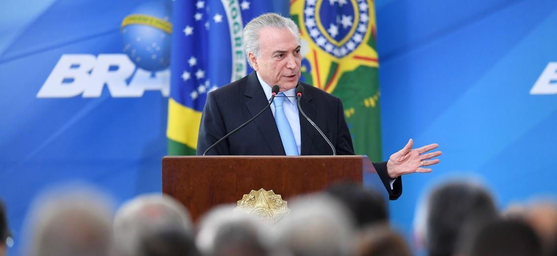 
De omfattande korruptionshärvorna i Brasilien drar i landets president Michel Temer i härvan. Foto: Evaristo SA/AFP/Getty Images                                            