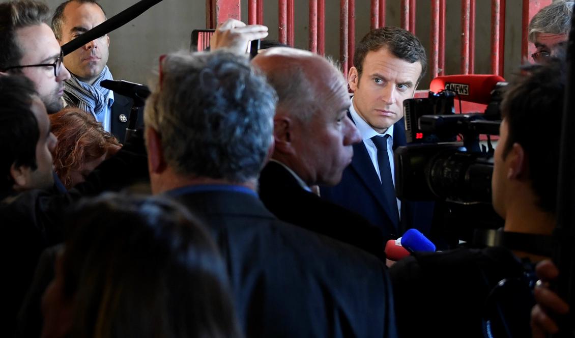 Om inte EU reformeras kan det leda till att Frankrike lämnar unionen, säger presidentkandidaten Emmanuel Macron. Foto: Eric Feferberg/AFP/Getty Images