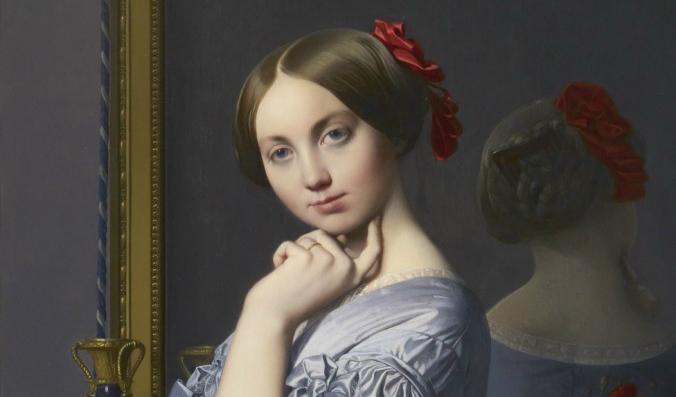 Detalj av Jean-Auguste-Dominique Ingres (1780 - 1867) "Comtesse d’Haussonville," 1845. Olja på duk, The Frick Collection. Foto: Michael Bodycomb