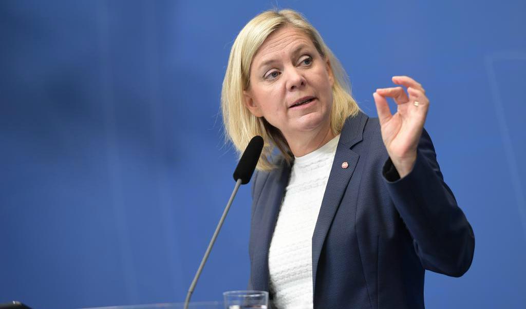 

Finansminister Magdalena Andersson (S) presenterade i dag en ny prognos för den svenska ekonomin. foto: Henrik Montgomery/TT                                                                                        
