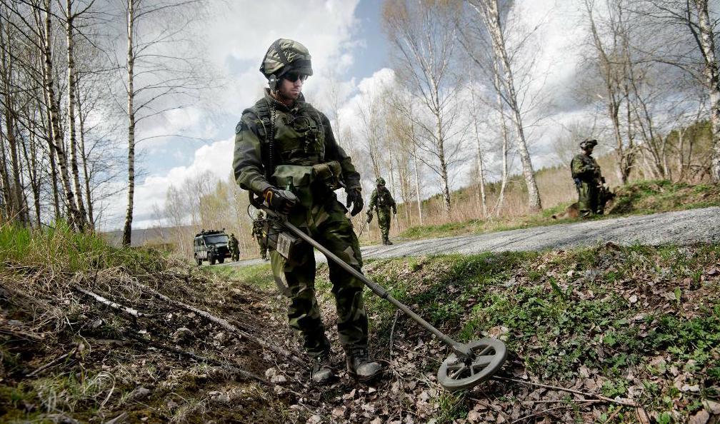 En bild från militärövningen Bison  2016 i Småland. Den största militärövningen  i Sverige på över 20 år, äger rum i år.  Foto: Jimmy Croona/Combat Camera/Försvarsmakten