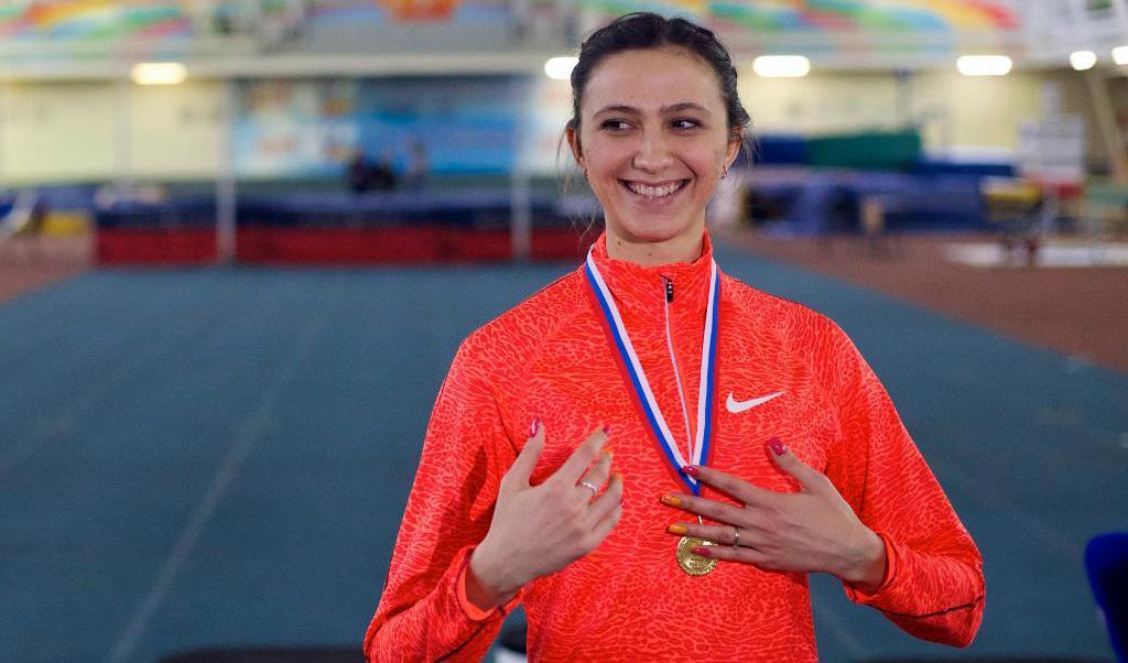 Den ryska höjdhopparen Maria Lasitskene är världsetta inför VM i London. Foto: TT-arkivbild.