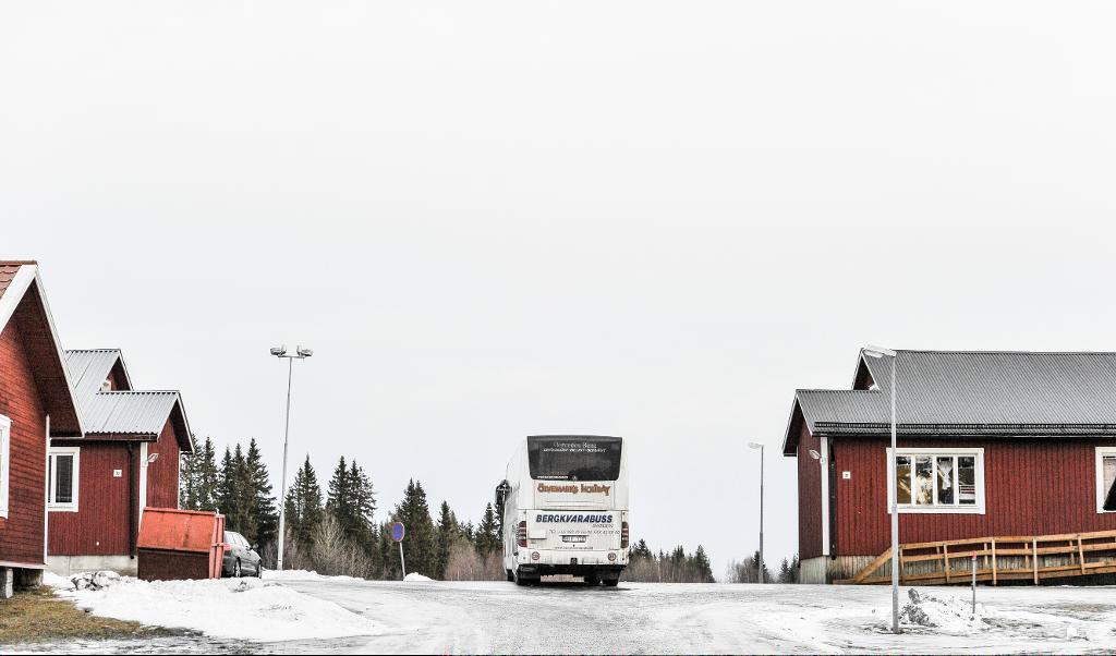 Grytans flyktingboende, på en bild från i vintras. Foto: TT-arkivbild
