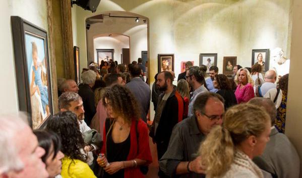 Trängsel när ARC-salongen öppnade i Barcelona den 22 september 2017.