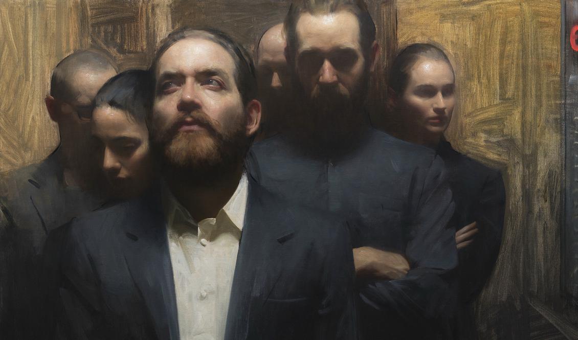 Detalj av Nick Alms "Elevator", 2017, olja på duk, 65x95 cm. Foto: Art Renewal Center