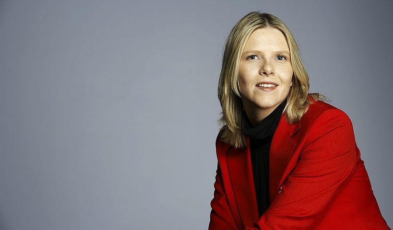Norges justitieminister Sylvi Listhaug i Fremskrittspartiets valkampanj 2009.
