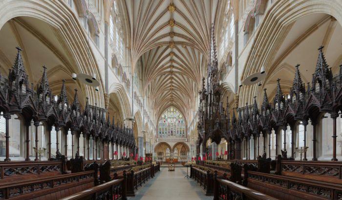 Within Exeter Cathedral looking east toward the Lady Chapel. (DAVID ILIFF. /CC-BY-SA 3.0)