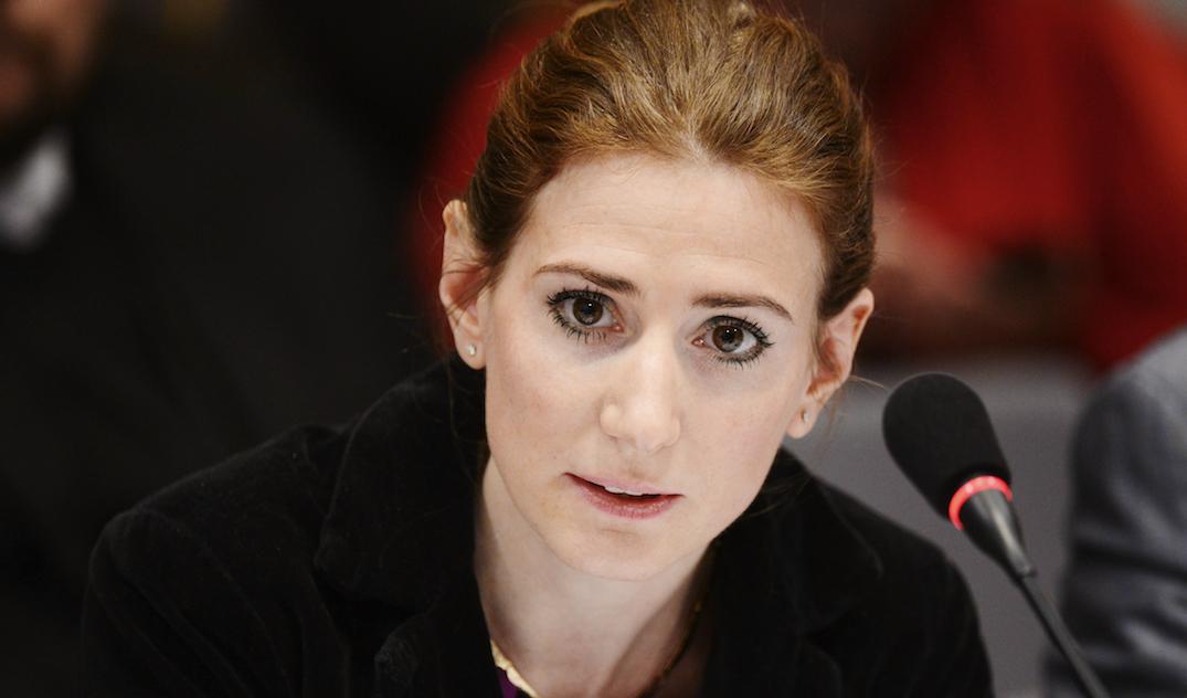 Kristdemokraternas Caroline Szyber. Foto: Henrik Montgomery/TT/Arkivbild.