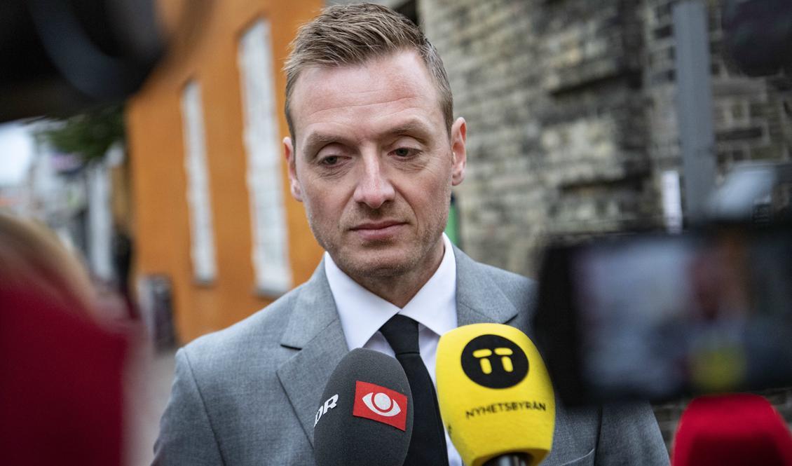 Åklagaren Kristian Kirk Petersen anländer till den danska hovrätten Østre landsret i Köpenhamn. Foto: Johan Nilsson/TT