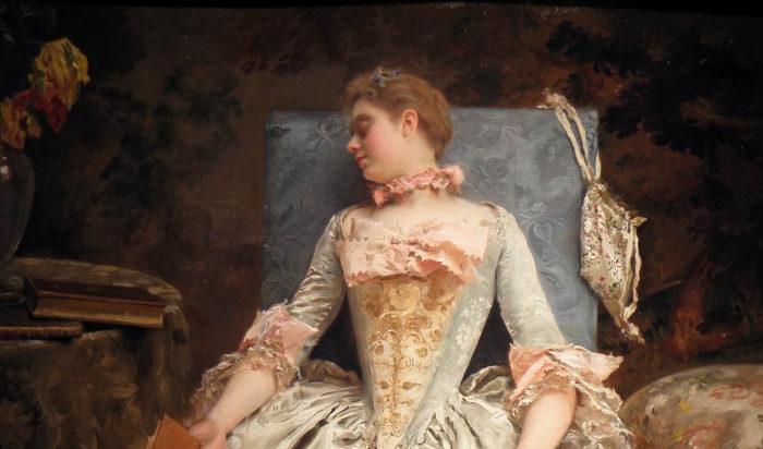 Detalj av “Le Rêvé” av Jacquet Jean Gustave. Olja på duk, 1ca 40x30,5 cm. Foto: Art Renewal Center